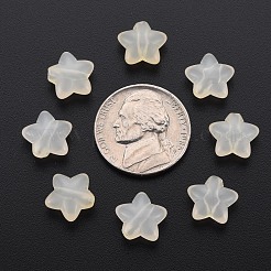 透明なアクリルビーズ  模造ゼリー  スター  ベージュ  10x10.5x6mm  穴：1.6mm  約1690個/500g&nbsp;MACR-S373-26E-11
