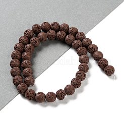 合成溶岩石染色ビーズ連売り  ラウンド  ココナッツブラウン  10mm  穴：1mm  約41個/連  15.20''（38.6センチメートル）&nbsp;G-H311-08C-02