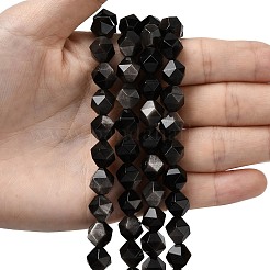 Natural Silver Obsidian Beads Strands&nbsp;G-Z119-A11-03