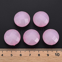 模造ゼリーアクリルビーズ  多面カット  フラットラウンド  パールピンク  18.5x12.5mm  穴：1.5mm  約220個/500g&nbsp;MACR-S373-94-E10