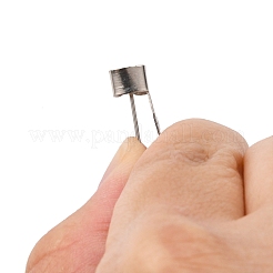 鉄のブローチ2ホールで安全キャッチバーピンをバックピン  プラチナ  25x6x6mm  穴：2mm  ピン：0.8mm&nbsp;IFIN-N3292-02