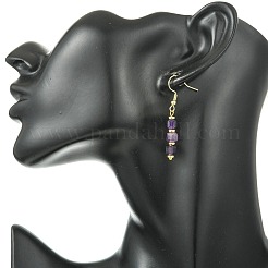 Natural Amethyst Dangle Earrings&nbsp;EJEW-JE07308-02