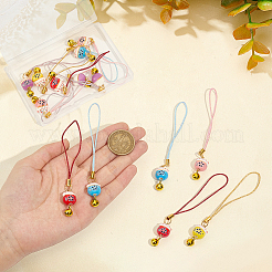Handmade Printed Porcelain Beads Pendant Decorations&nbsp;HJEW-MA00043