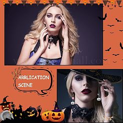 16個 4スタイル 201ステンレススチールチャーム  ハロウィン用  カボチャジャック-o'-ランタン/ジャック-o-ランタン  ミックスカラー  14.5~36x14.5~35x0.3~1mm  穴：1.5~2mm  4個/スタイル&nbsp;STAS-UN0033-45