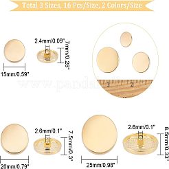 48pcs 6 Style Alloy Shank Buttons&nbsp;DIY-CA0004-59