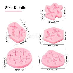 DIYのペンダント作り  シリコンモールド付き  プラスチック計量カップとピペット  ラテックス指サックと木製クラフトスティック  ミックスカラー&nbsp;DIY-OC0001-96