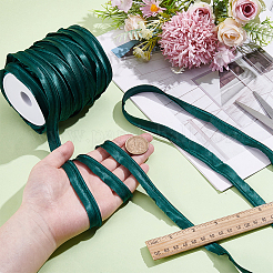 40mのコットンリボン  洋服アクセサリー用  1個のプラスチック製の空のスプール  グリーン  1/2インチ（13mm）  約43.7ヤード（40m）/セット&nbsp;OCOR-GA0003-11B