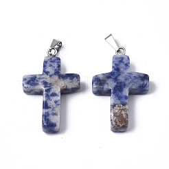 Natural Blue Spot Jasper Pendants&nbsp;G-J354-05A