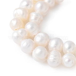 天然養殖淡水パールビーズ連売り  ポテト  フローラルホワイト  4.5~5mm  穴：0.7mm  約80個/連  13.50~13.58''（34.3~34.5センチメートル）&nbsp;PEAR-I007-07I-01A