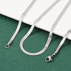 Non-Tarnish 304 Stainless Steel Snake Chain Necklaces&nbsp;NJEW-F195-01B-P
