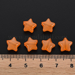 模造ゼリーアクリルビーズ  スター  ダークオレンジ  9x9.5x5.5mm  穴：2.5mm  約2050個/500g&nbsp;MACR-S373-45-E05