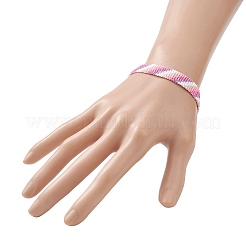 女性用グラデーションカラーガラスシードビーズブレスレット  カラフル  7-1/4インチ（18.5cm）&nbsp;BJEW-MZ00210
