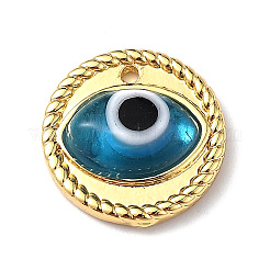 Handmade Lampwork Evil Eye Pendants&nbsp;ZIRC-L102-15G