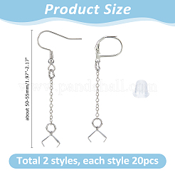 60Pcs Iron & 304 Stainless Steel Earring Findings&nbsp;EJEW-HS00012