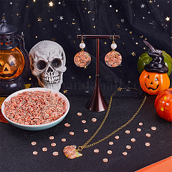 ハロウィーンをテーマにした手作りポリマー粘土のカボション  カボチャ  サンゴ  6~7x6~7x0.3mm  約3035個/セット&nbsp;CLAY-SC0002-01
