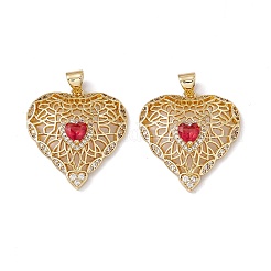 Brass Cubic Zirconia Pendants&nbsp;KK-B061-02G