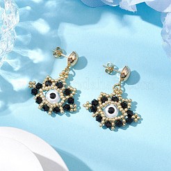 Glass Seed Beads Stud Earrings&nbsp;EJEW-MZ00270-05
