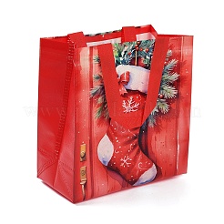 Rectangle Christmas No Woven Fabric Printed Tote Bags&nbsp;ABAG-P015-03B