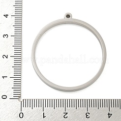 変色しない304ステンレススチールレーザーカットペンダント  リングチャーム  ステンレス鋼色  37.5x35x3mm  穴：2mm&nbsp;STAS-U009-06F-02