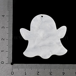 オペークアクリルパーツ  ハロウィーンのテーマ  ゴースト  38x38x2.5mm  穴：1.5mm&nbsp;OACR-D311-001B