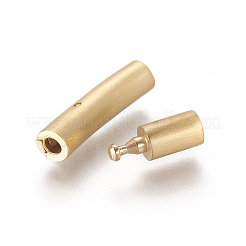 304ステンレススチール製バヨネット留め具  コラム  マットゴールドカラー  27~27.3x5~6x6mm  穴：3mm&nbsp;STAS-I013-3mm-MG