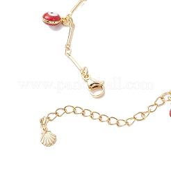 Brass Enamel Charms Bracelets&nbsp;BJEW-JB12308-02