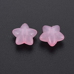 透明なアクリルビーズ  模造ゼリー  スター  ピンク  10x10.5x6mm  穴：1.6mm&nbsp;LS-X-MACR-S373-26E-08