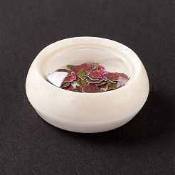 Diyクリスタルエポキシ樹脂材料充填  ネイルアートスパンコール  子鹿  ジュエリー作りの工芸品  透明な使い捨てプラスチックチューブ/ボックス付き  淡いバイオレットレッド  4~6x3~6x0.1mm&nbsp;DIY-E036-19