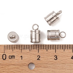 変色しにくいステンレススチールコードエンド  ステンレス鋼色  9.5x6mm  穴：2mm&nbsp;STAS-E020-3