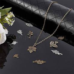 Tibetan Style Alloy Leaf Pendants&nbsp;TIBEP-PH0001-10-LF