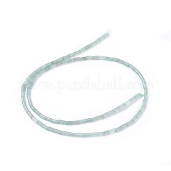 天然石グリーンアベンチュリンビーズ連売り  コラム  4x2.2mm  穴：0.8mm  約88個/連  15インチ&nbsp;G-G783-02
