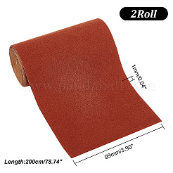ポリエステル生地  粘着ベルベット布  アート＆クラフト用  アクセサリー箱  キャメル  200x9.9x0.1cm&nbsp;LS-DIY-WH0028-30C