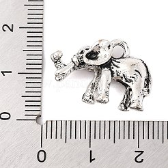 合金のチベット風チャーム  象  アンティークシルバー  22x15x7mm  穴：2mm&nbsp;TIBEP-E100-AS