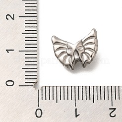 変色防止304ステンレススチールビーズ  バット  ステンレス鋼色  11x13x5mm  穴：2mm&nbsp;STAS-I321-42P