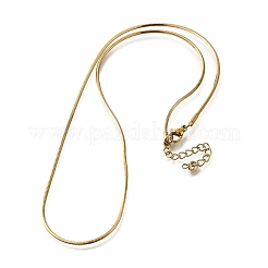 1.5MM 304 Stainless Steel Snake Chain Necklaces for Women Men&nbsp;STAS-V011-04C-G