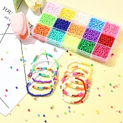 120G 15 Colors Opaque Acrylic Beads&nbsp;SACR-FS0001-28