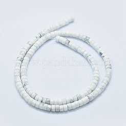 天然石ハウライトビーズ連売り  フラットラウンド/ディスク  3.8~4.2x2~4.5mm  穴：0.8~1mm  約152~180個/連  15.1~15.5インチ（38.5~39.5cm）&nbsp;G-F631-A03