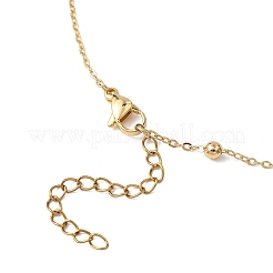 Clear AB Glass Faceted Pendant Brass Round Ball Cable Chain Necklaces for Women&nbsp;NJEW-JN05640-01