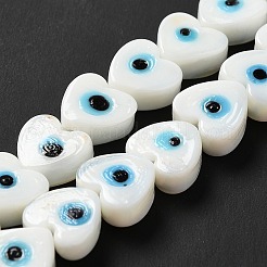 Handmade Evil Eye Lampwork Beads Strands&nbsp;LS-LAMP-E023-07B-01