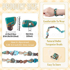 1 Strand Natural HuBei Turquoise Beads Strands&nbsp;G-TA0003-48