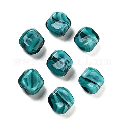 ガラスビーズ  ナゲット  DIYブレスレットアクセサリー  ターコイズ  10x11.5x7mm  穴：1.2mm&nbsp;GLAA-U003-02H