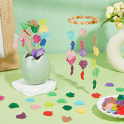 240Pcs 12 Colors Autumn Theme Transparent Frosted Acrylic Pendants&nbsp;MACR-PH0002-14