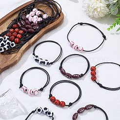 20Pcs 4 Styles Sport Theme Acrylic Beaded Bracelets for Men Women&nbsp;BJEW-SP0001-24