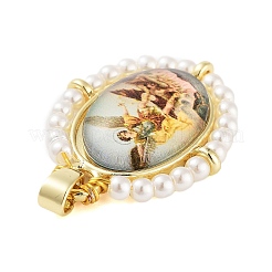 Rack Plating Brass Enamel Pendants&nbsp;KK-C056-07G-05