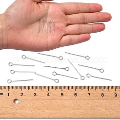 変色しにくい304ステンレススチール製アイピン  ステンレス鋼色  20x0.6mm  穴：2mm  約5000個/袋&nbsp;STAS-E013-0.6x20mm