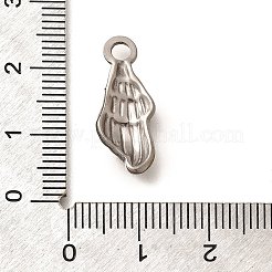 304ステンレスペンダント  巻貝チャーム  変色防止  ステンレス鋼色  21.5x9x3.5mm  穴：2.5mm&nbsp;LS-STAS-P381-05P