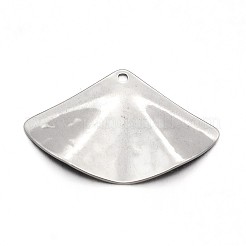 Tarnish Resistant Carved 304 Stainless Steel Fan Pendants&nbsp;LS-STAS-N073-10