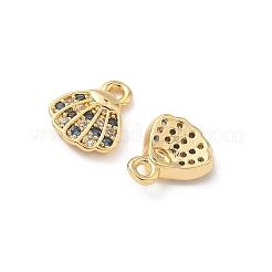 Brass Micro Pave Cubic Zirconia Charms&nbsp;KK-C099-01H-G