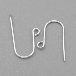スターリングシルバーピアスフック  銀  12.5~14x8mm  穴：1.5mm  21ゲージ  ピン：0.7mm&nbsp;STER-G011-21
