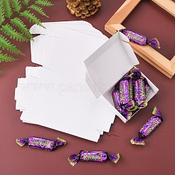 クラフト紙ギフトボックス  メーリングボックス  折りたたみボックス  長方形  ホワイト  8x6x2cm&nbsp;CON-K003-03A-02